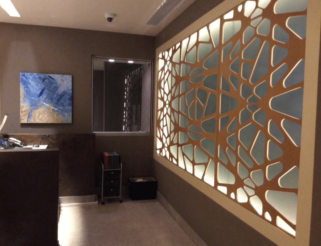 pvc custom crafted wall at hyatt aruba