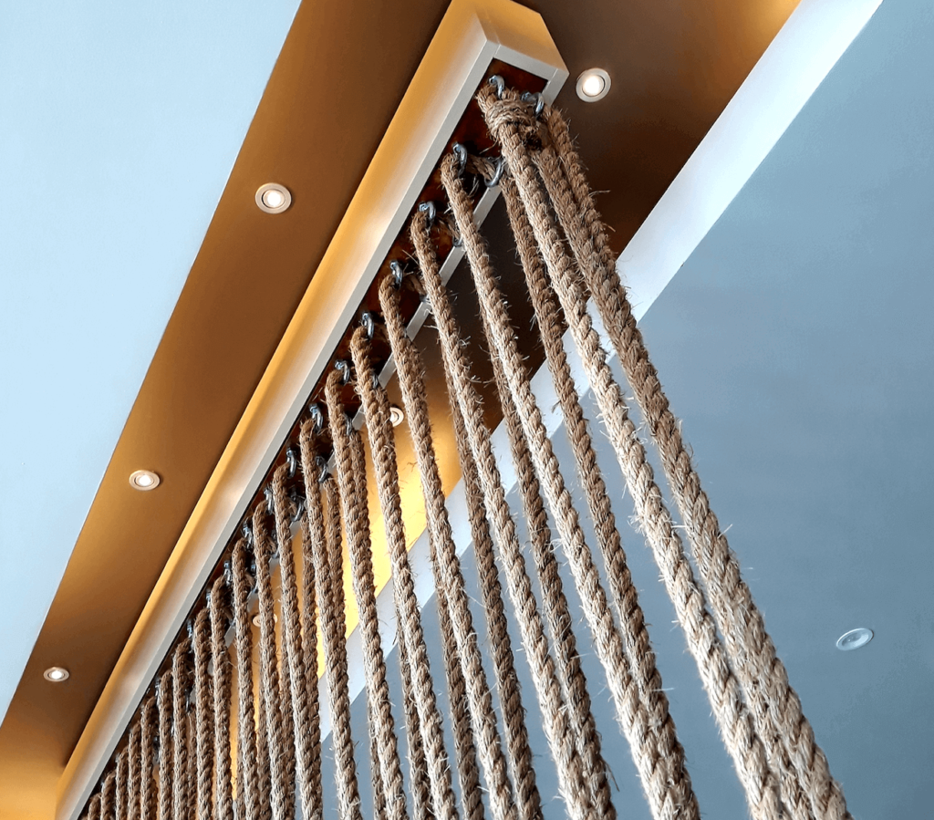 custom rope metal structure at the hyatt aruba