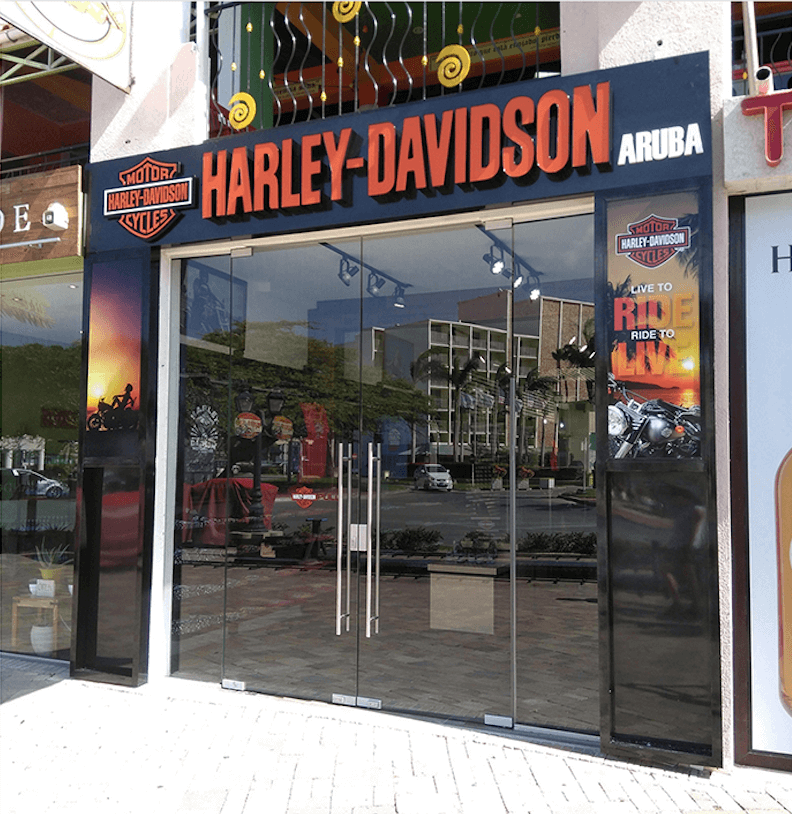 harley davidson custom sign in aruba